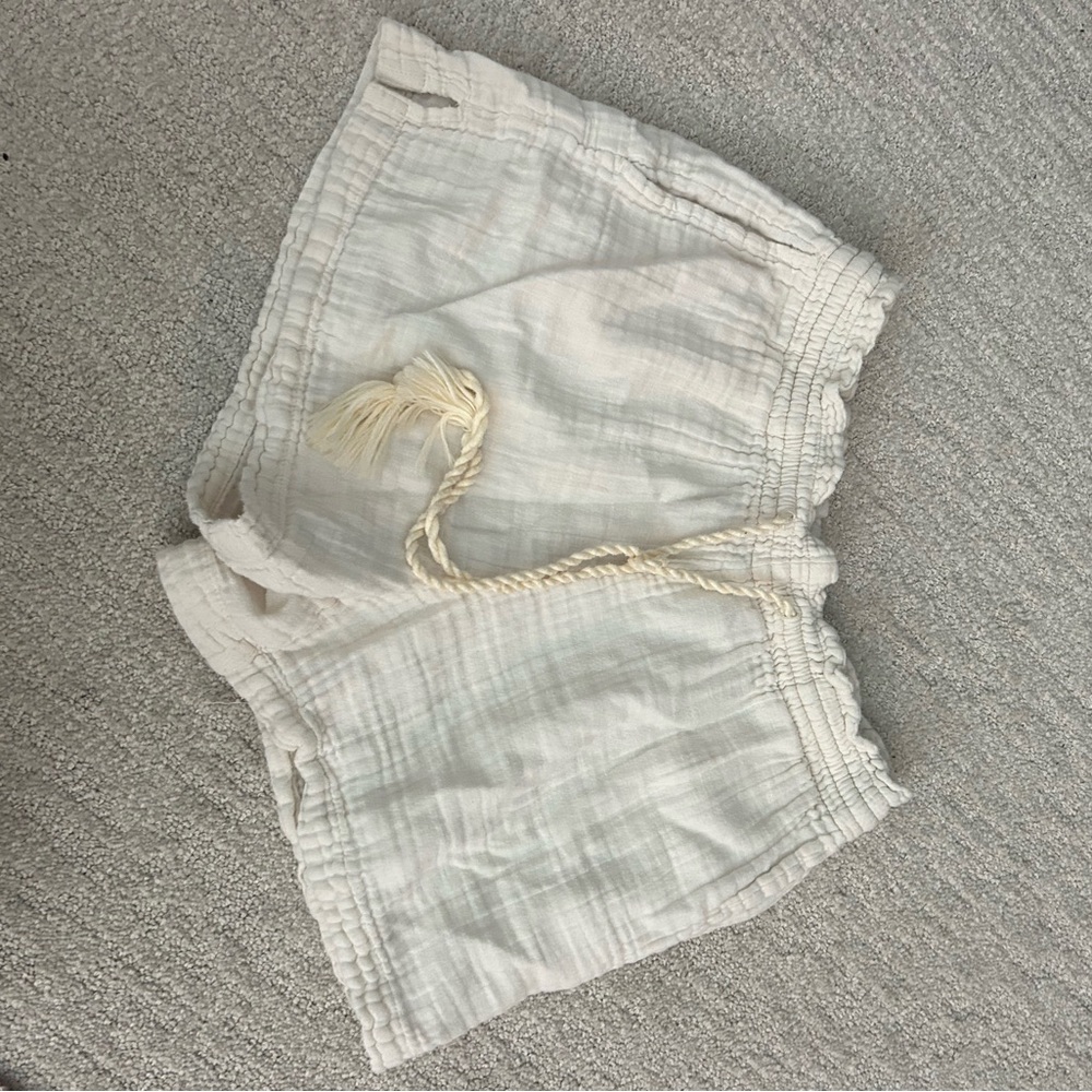 Roxy Off-White Textured Shorts